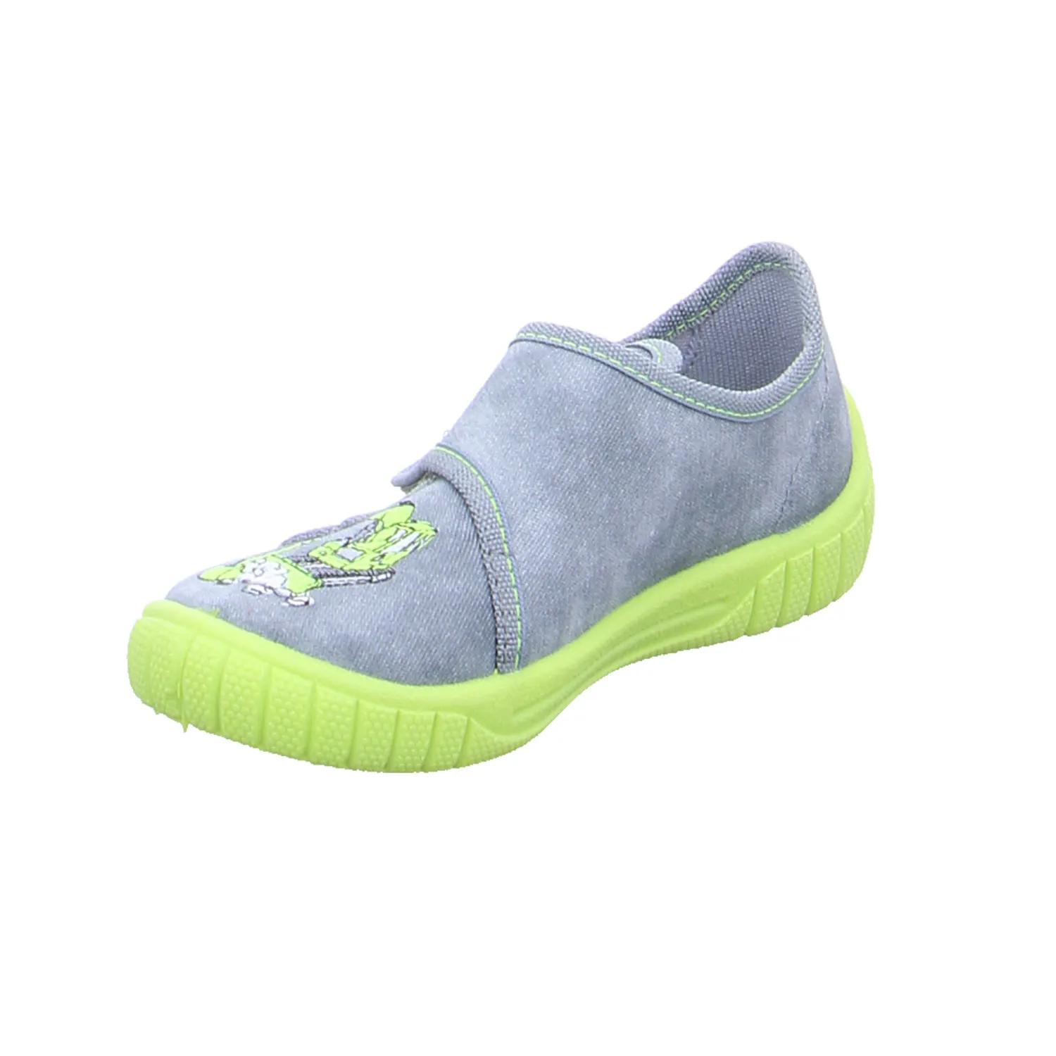 SUPERFIT Kinder-Hausschuh Grau Textil  Jungenhausschuh