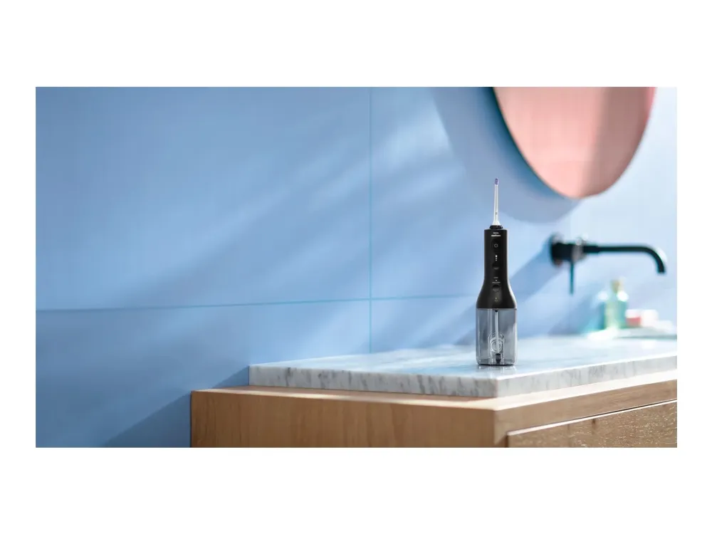 Philips Sonicare Power Flosser 3000 HX3826 - Mundskylning - trådløs - sort