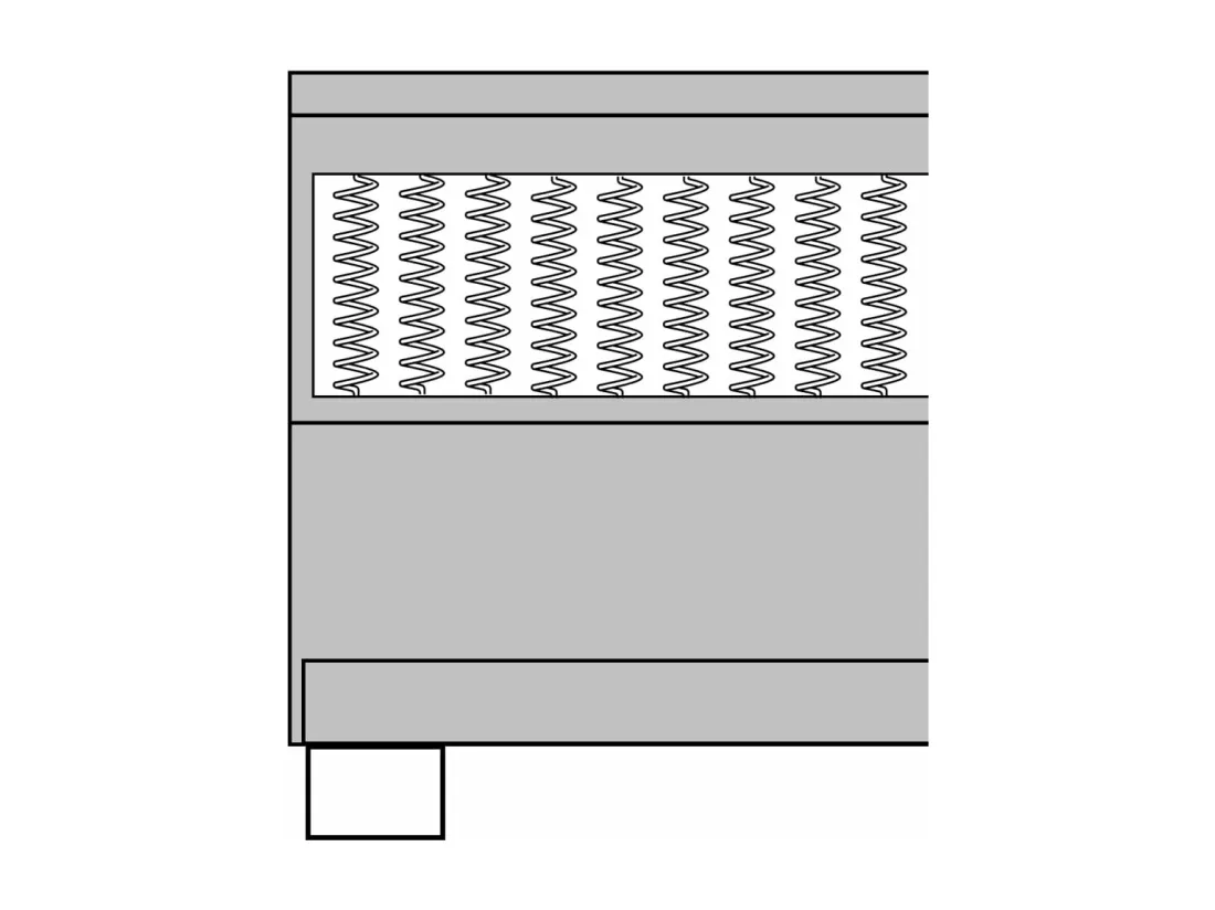 Sommier tapissier Gris foncé Tissu 140x200 cm