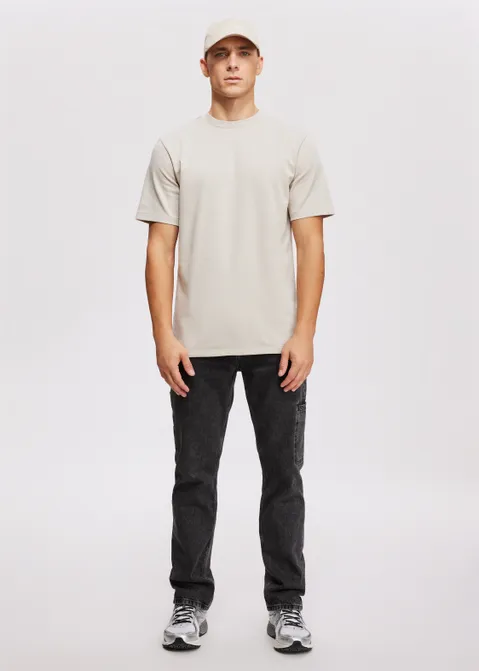 Basic t-shirt bruin (TAUPE)
