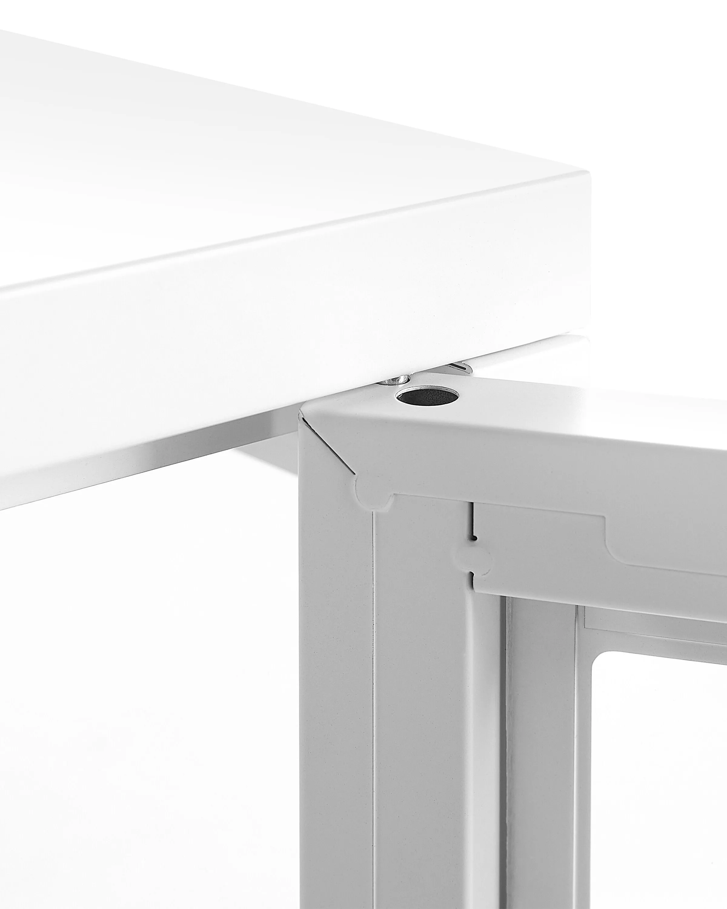 Dressoir met glazen deuren LED NEWPORT Metaal 115 cm Wit
