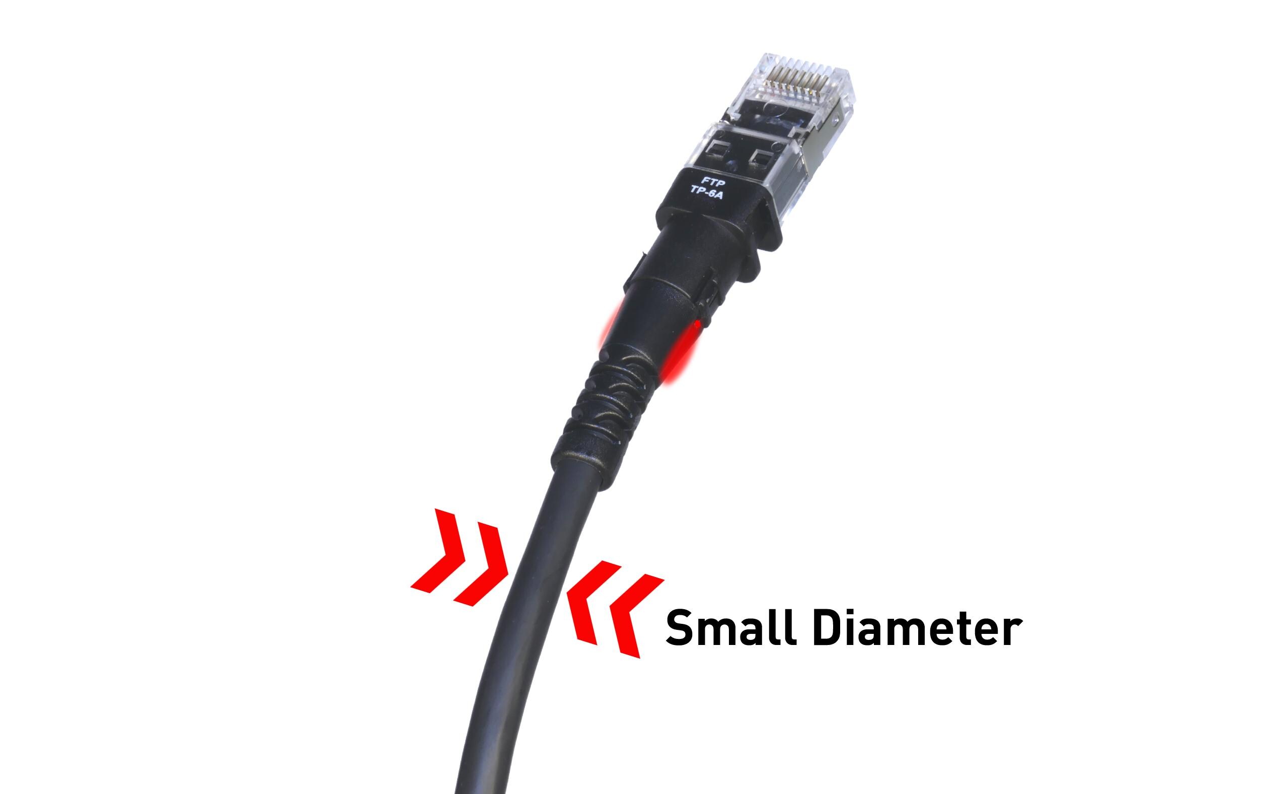 Patchkabel ThinPATCH Cat 6A, U/UTP, 0.6 m, Schwarz 10 StückThinPATCH U/UTP für die Anwendung bis 10 Gb/s und POE++ kompatibel