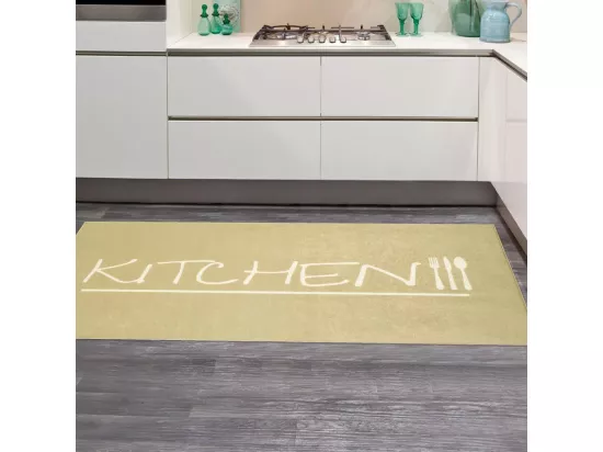 tapis chambre Lavable 30° 80x150 beige et blanc IMPNUM 13