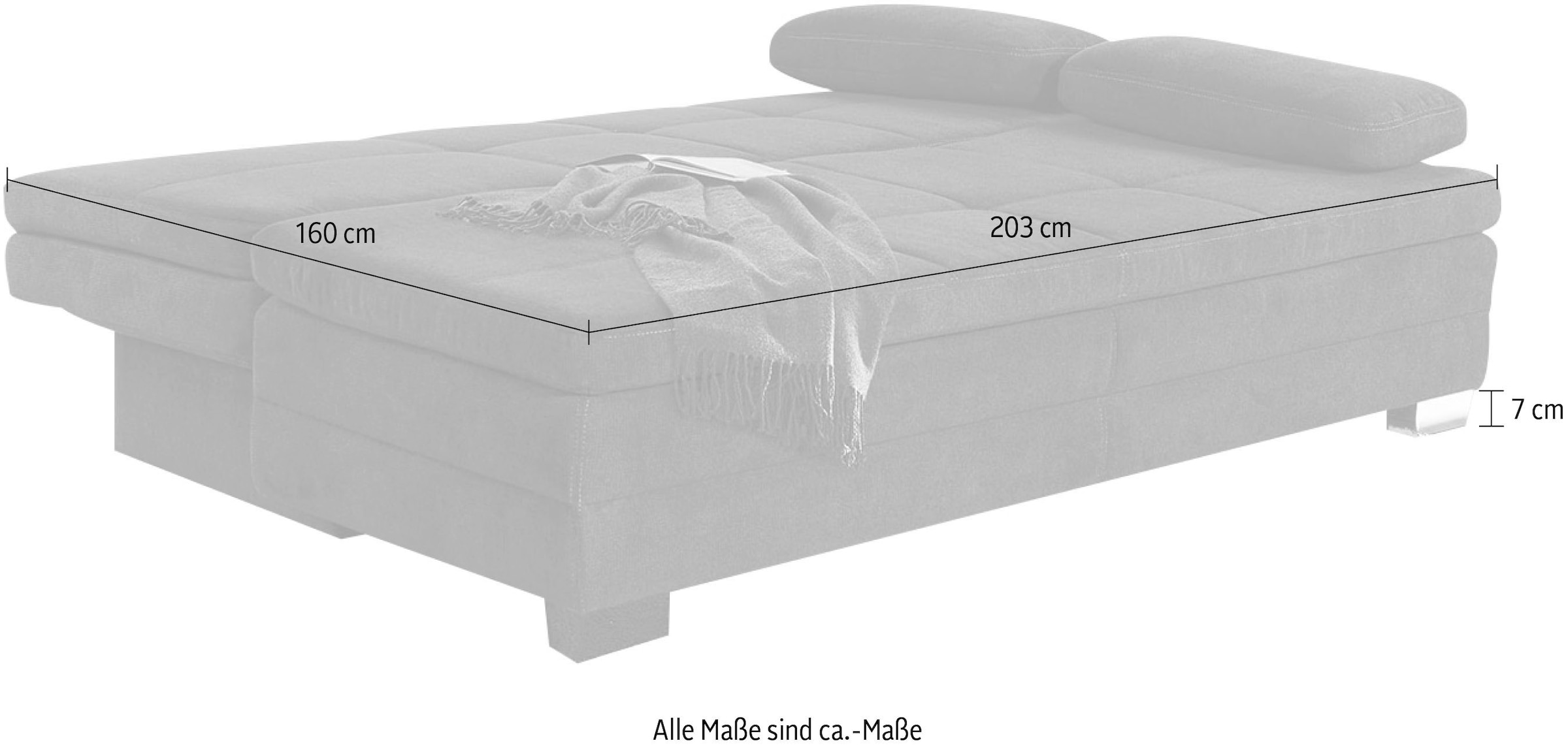 Jockenhöfer Gruppe Schlafsofa »Lincoln« mit Bettfunktion und Bettkasten, als Dauerschläfer geeignet