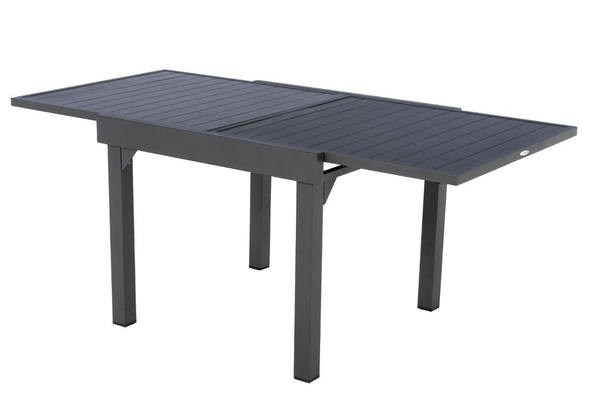 TABLE PIAZZA EXTENSIBLE ALUMINIUM GRAPHITE 8 PLACES