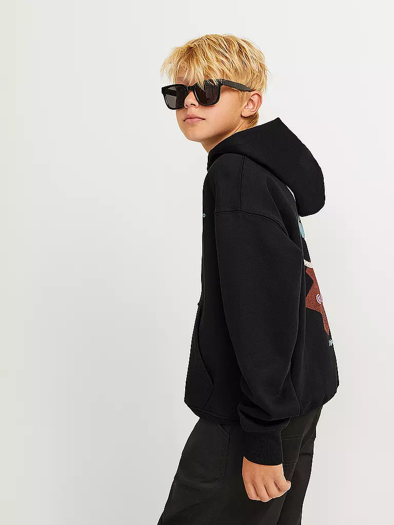 JACK & JONES Jungen Kapuzensweater - Hoodie JORNOHO  schwarz