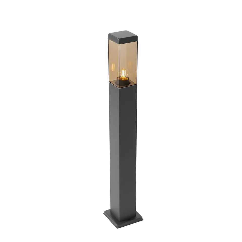 Qazqa staande buitenlampen malios bruin e27