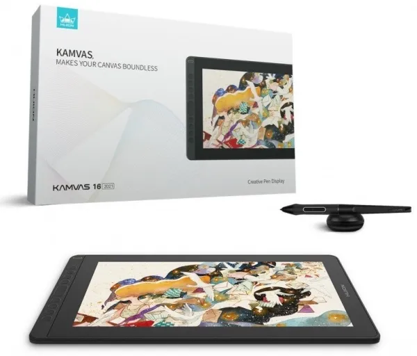 Huion Kamvas 16 FHD-skærm, sort