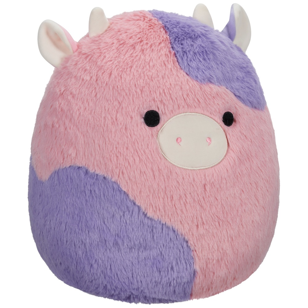 Original Squishmallows 30cm Fuzz-A-Mallows Patty die Kuh Plüschtier