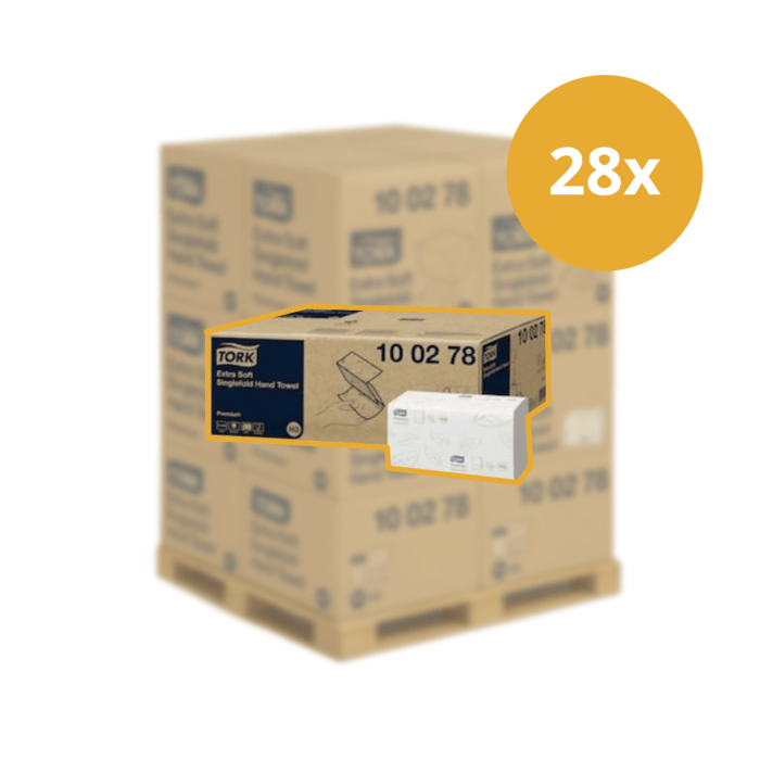 Pallet Tork 100278 Handdoek Premium H3 ZigZag Extra Soft 2-laags (100278P)
