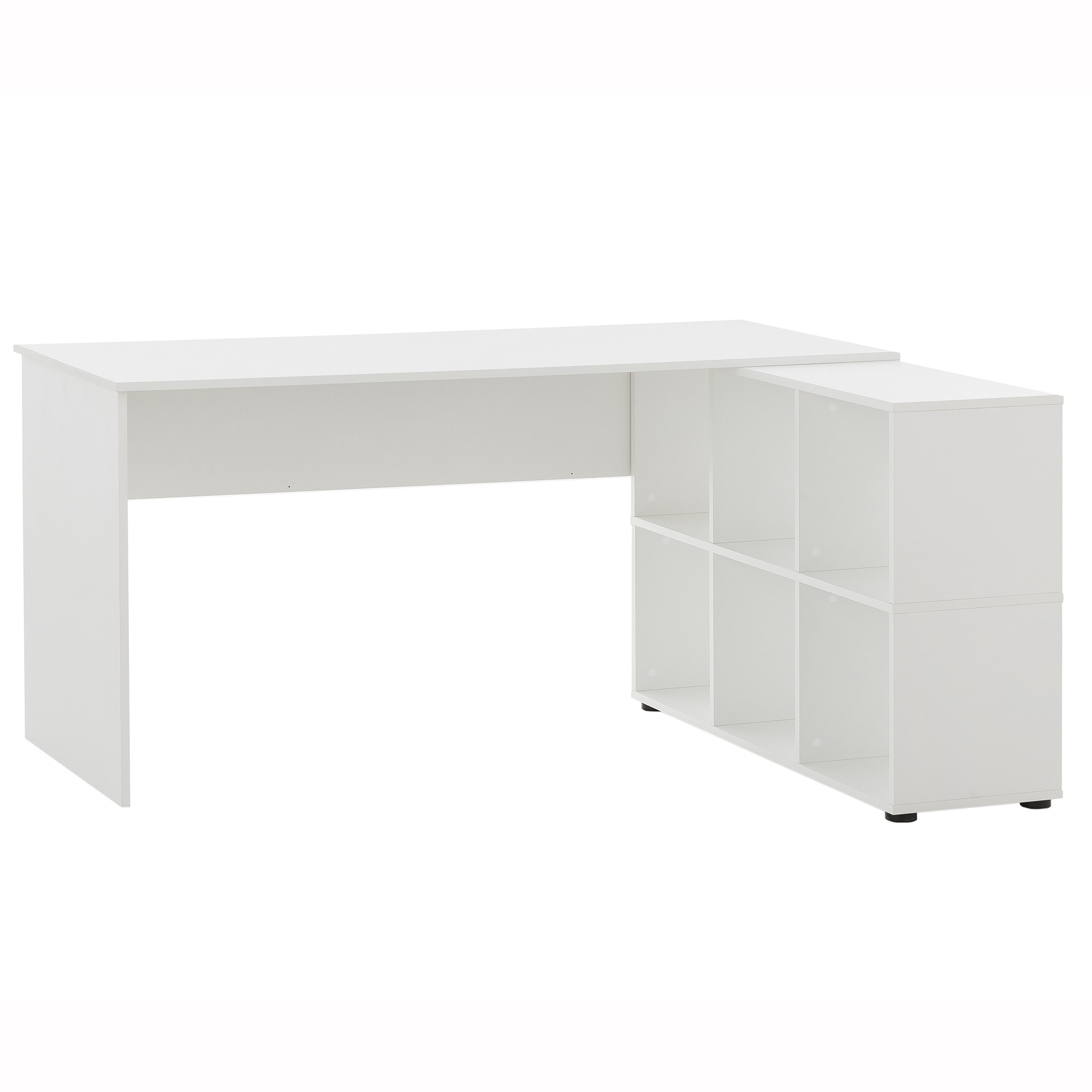 Winkel-Schreibtisch - weiß - 150x121 cm