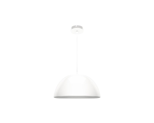 FLAIR hanglamp, 1-lichts, Ø 40 cm, wit/zilver