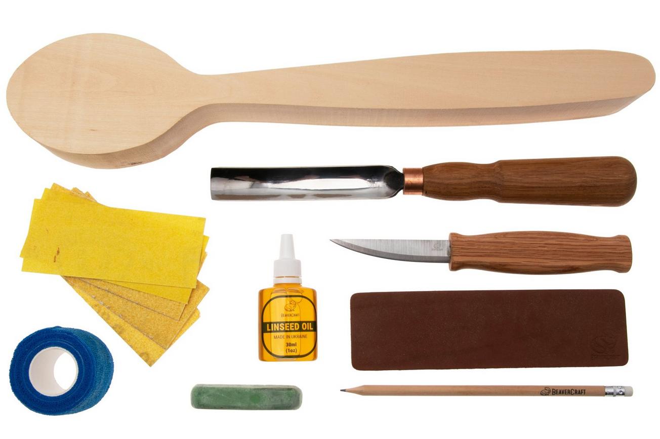 Beavercraft DIY11 Sauna Ladle Carving Kit, houtsnijset