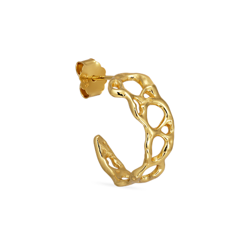 Jane Kønig Space Hoop Ørering, Gold Plated-Left
