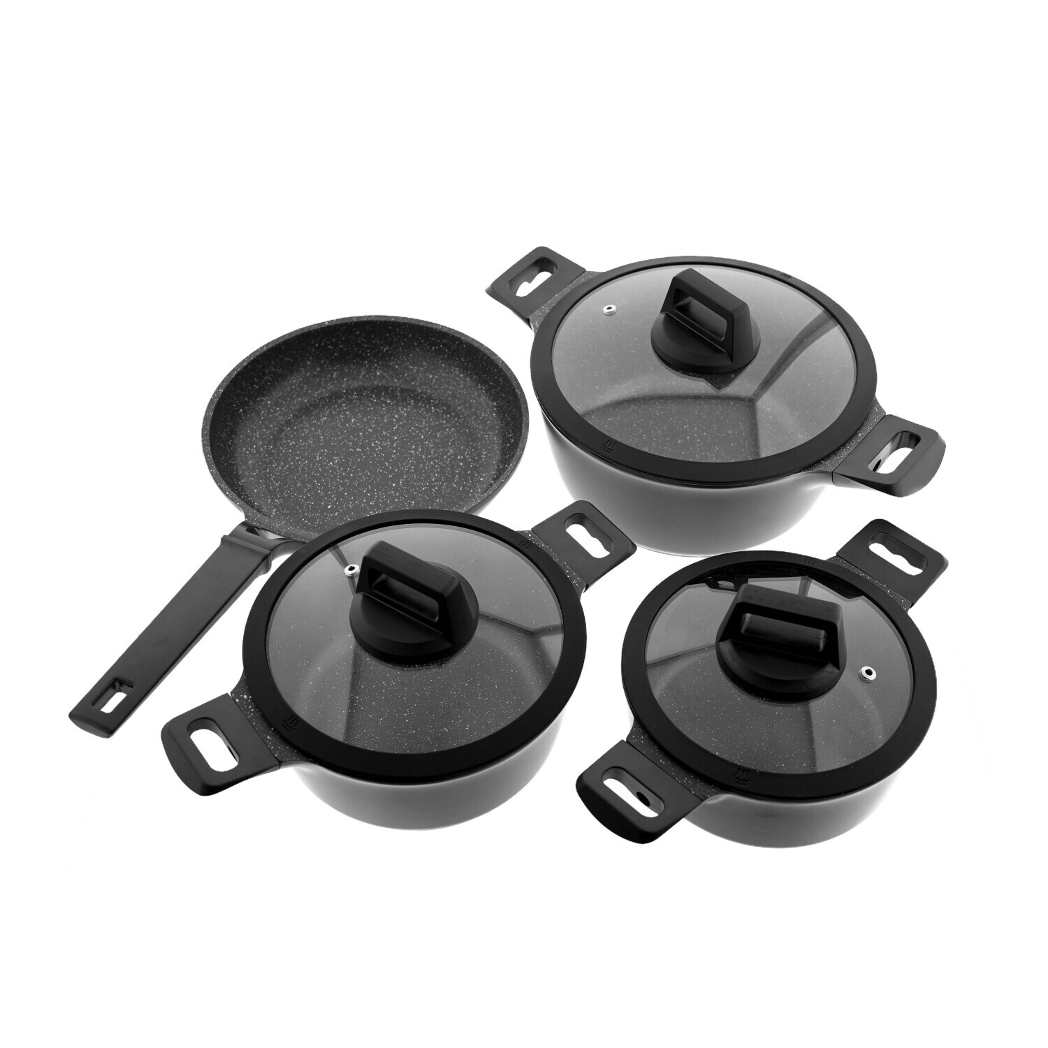 Kochgeschirr Set 7tlg Topfset Koch-/Braten-Topf-Set Induktion