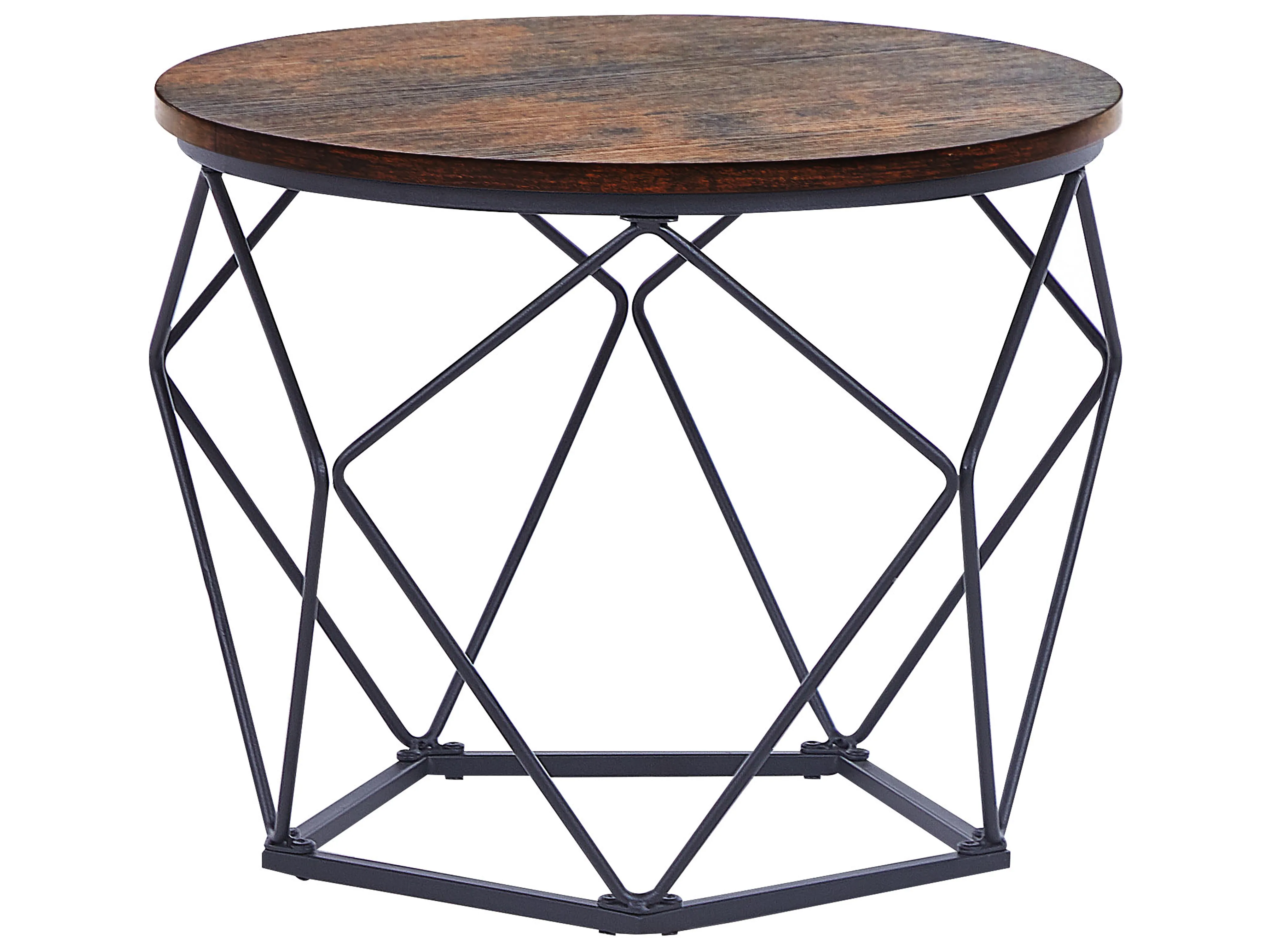 Set van 2 salontafels BRUNI Bruin/zwart