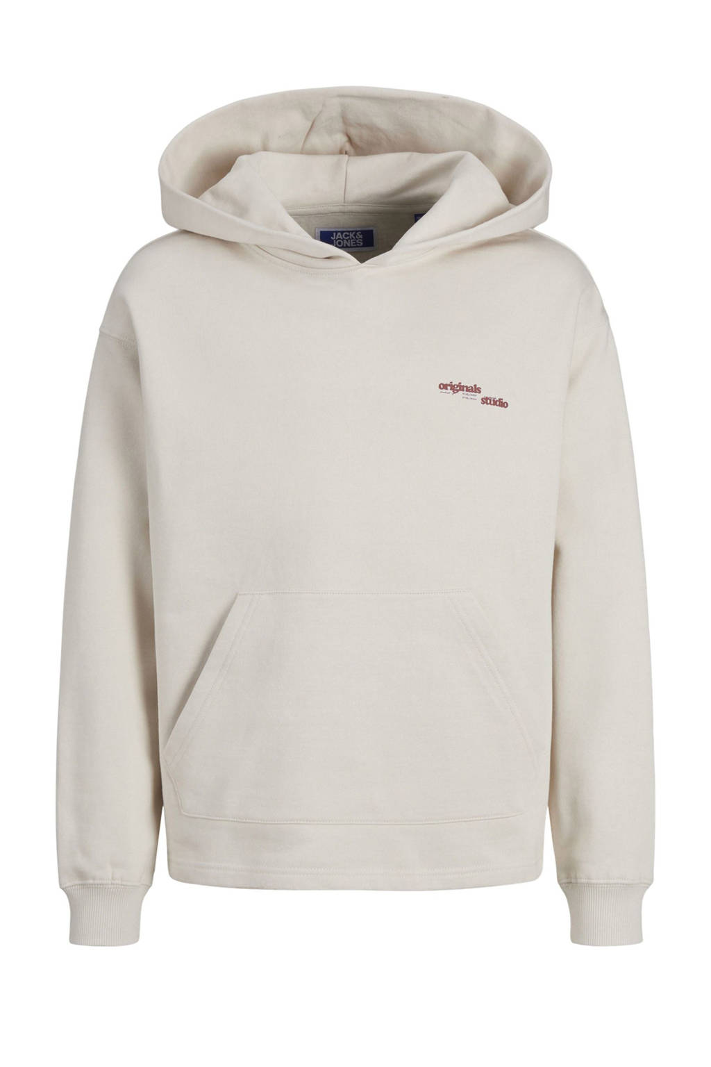 JACK & JONES hoodie JORGREENPOINT met backprint ecru