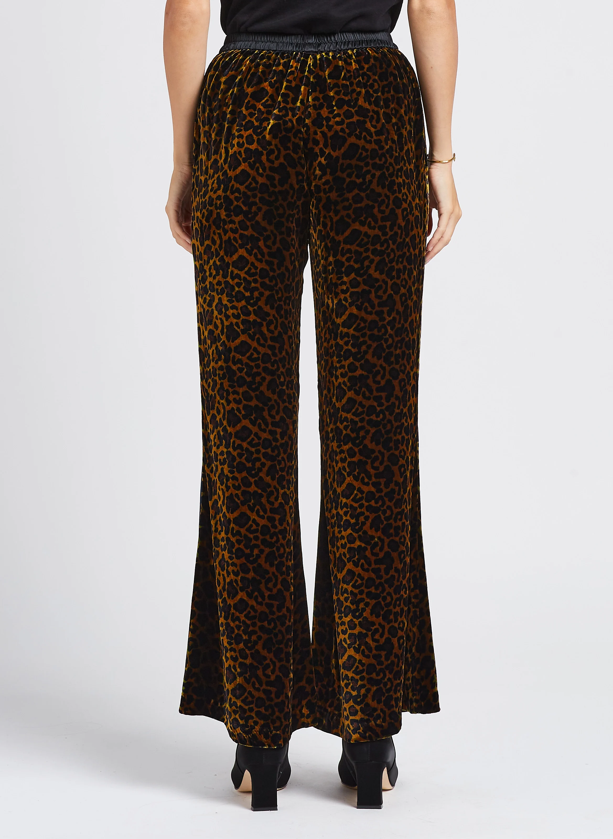 TORA - Pantalon droit à imprimé léopard| Multicolore