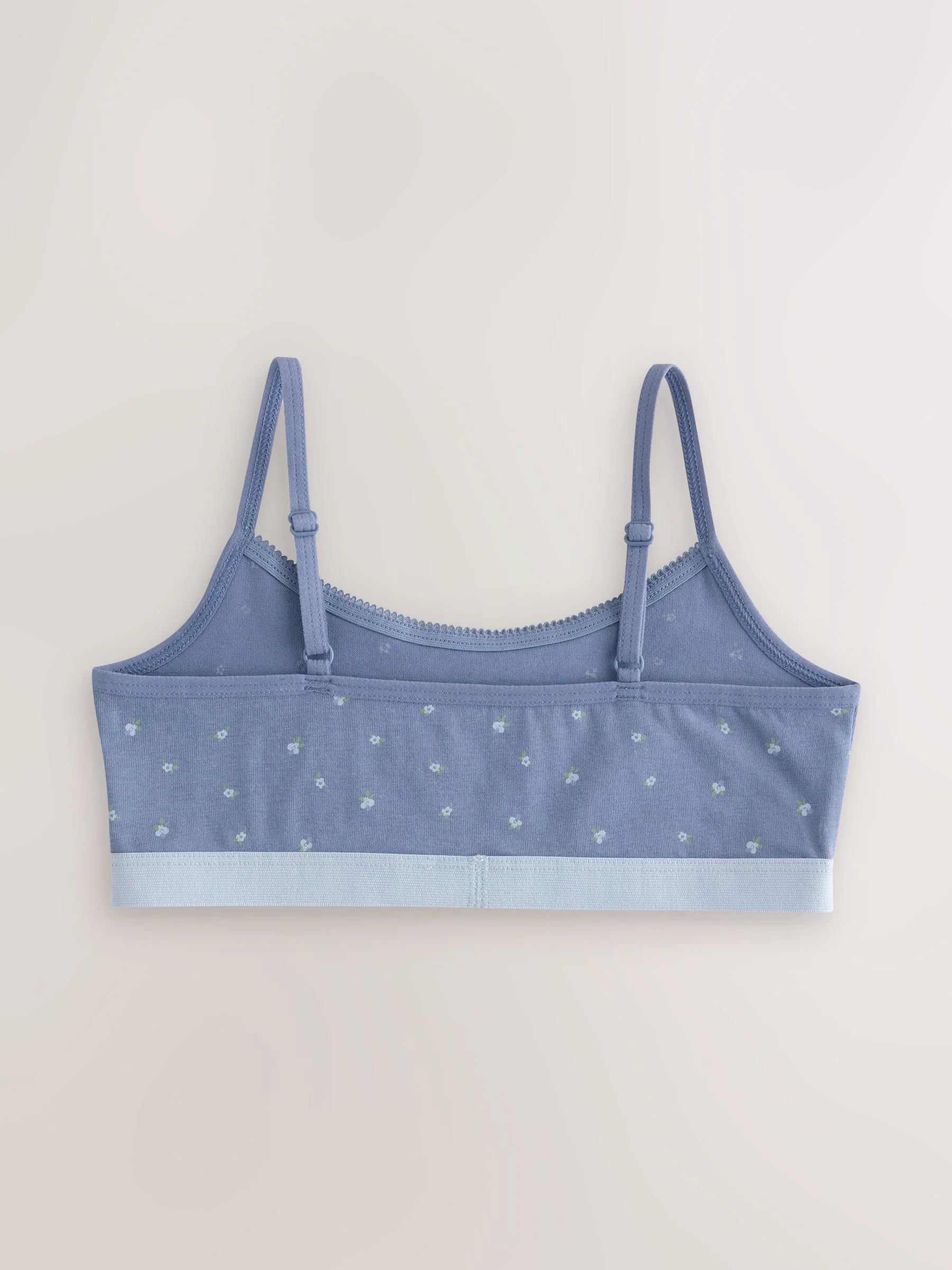 Blauw - Set van 3 crop tops (5-16 jr)