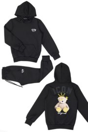 Icon bear crown set - zwart