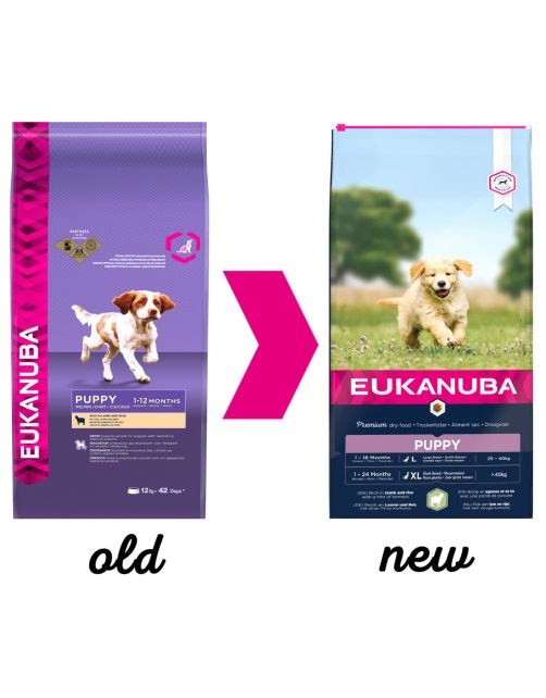 Eukanuba Puppy\/Junior Large Breed Lam&Rijst - Puppy-Hondenvoer