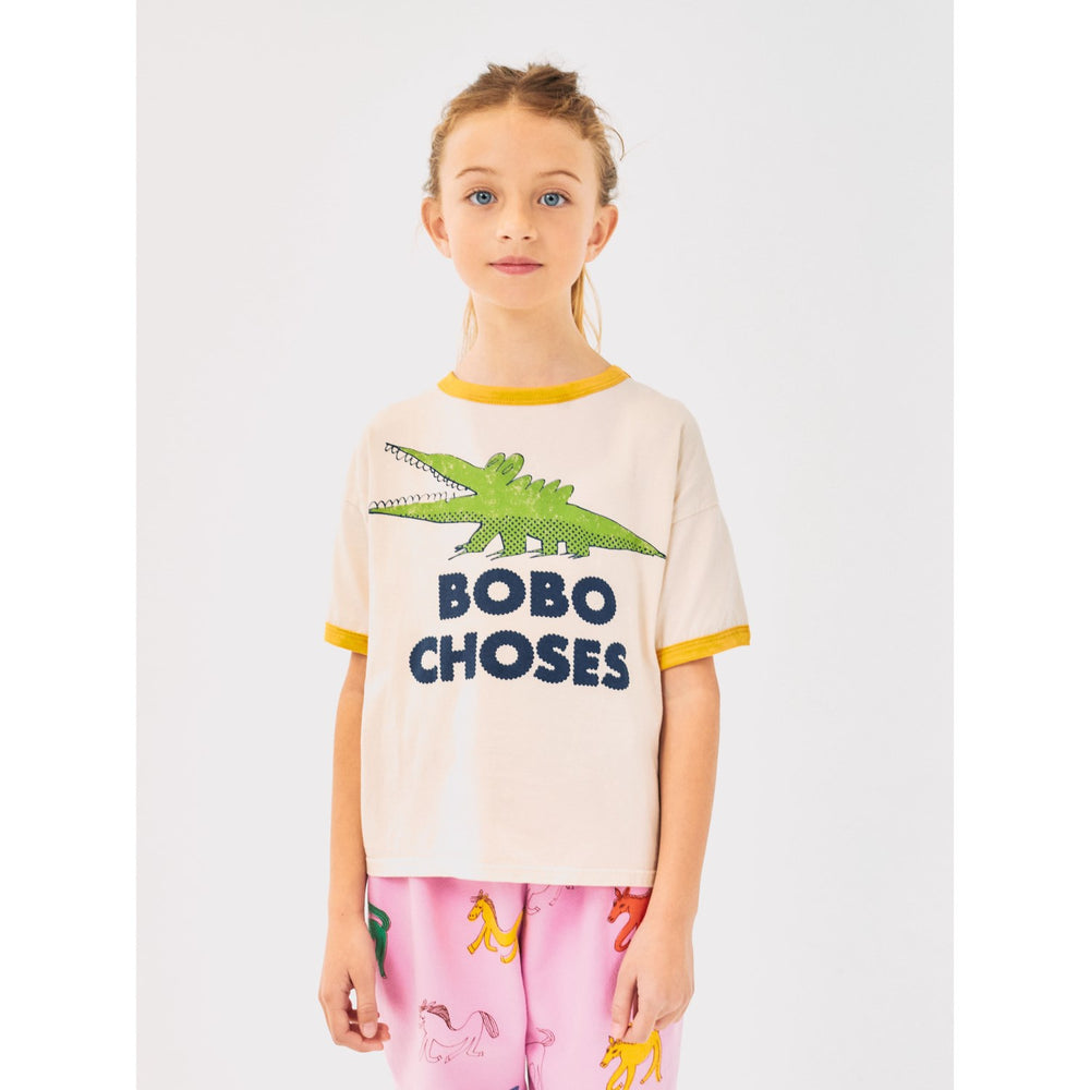 Køb Bobo Choses White Talking Crocodile T-Shirt