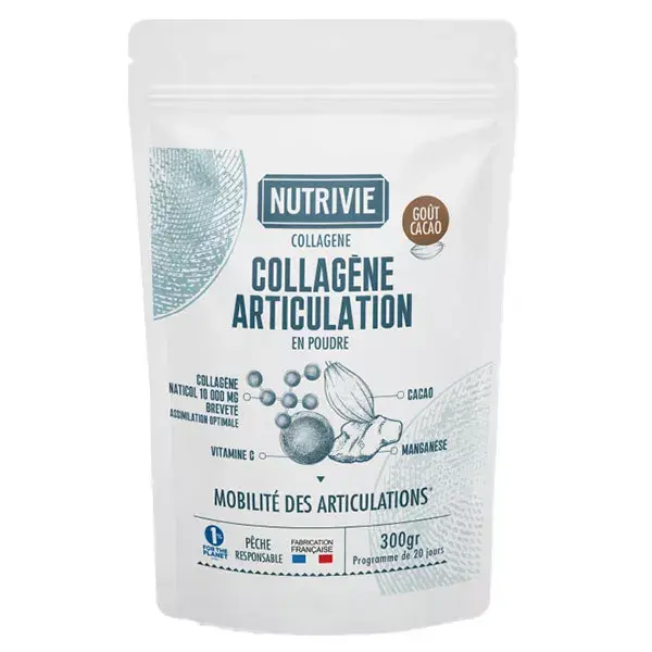 Nutrivie Colágeno para Articulações Sabor Cacau Doypack 300g