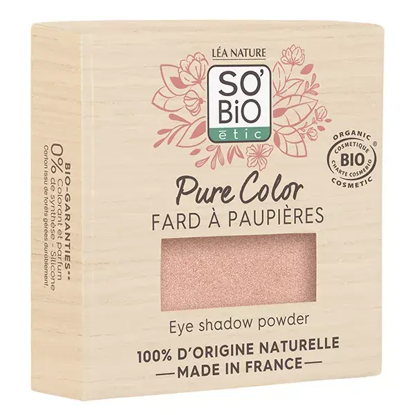 Sombra para olhos orgânica So'Bio Étic Pure Color nº 04 Rose Tendresse 3g