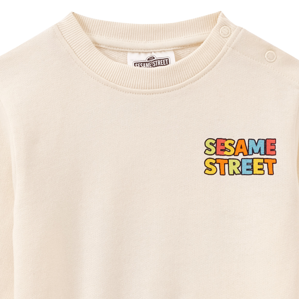 Topomini Sesamstraße Sweatshirt mit Backprint creme