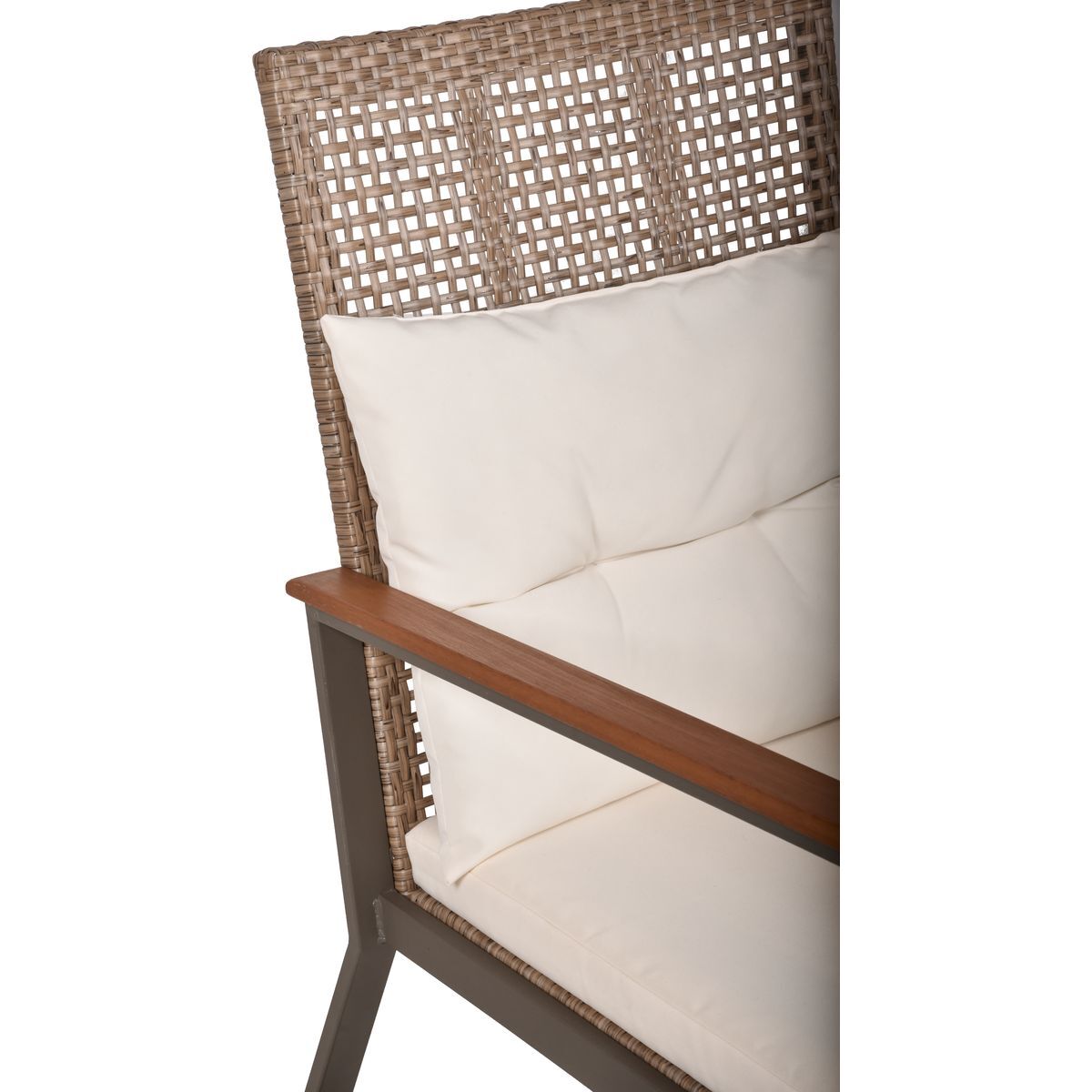 Schaukelstuhl-Set SINALOA - Teak-Look - mit Tisch