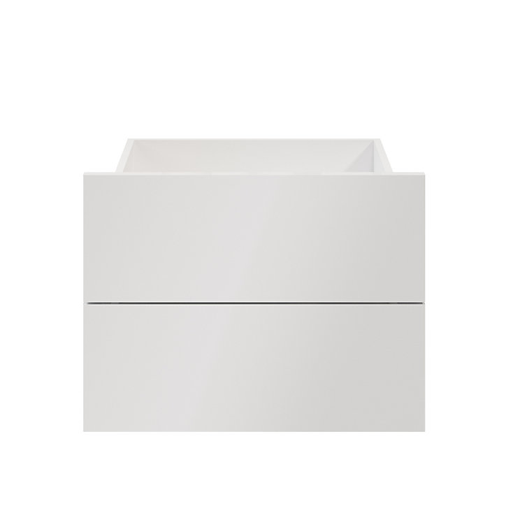 Lot de 2 tiroirs blanc brillant GoodHome Atomia H. 18,5 x L. 49,7 x P. 39 cm