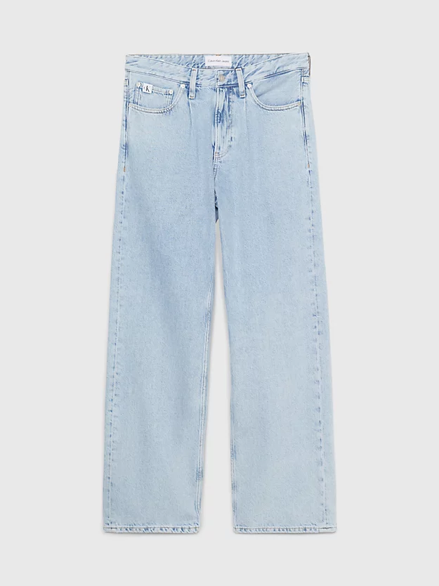 calças jeans de perna larga