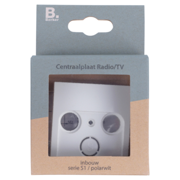 Berker S1 Centraalplaat Radio/TV Wit