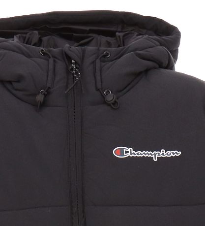 Champion Fashion Steppjacke - Schriftzug-Logo - Schwarz