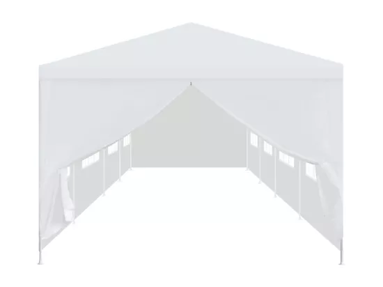 Tonnelle de jardin 3x12 m Blanc