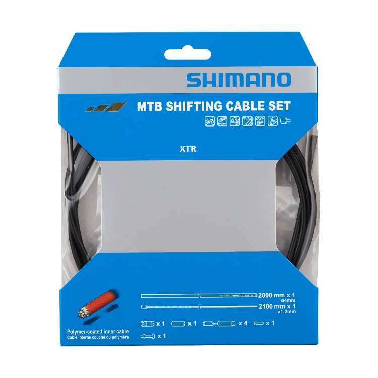 Shimano RD Polymeer MTB Derailleurkabelset Zwart