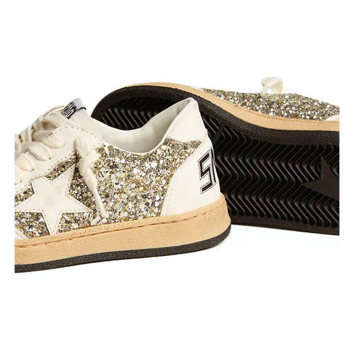 Golden Goose Baskets Lacets Ballstar Paillettes Signature | Doré