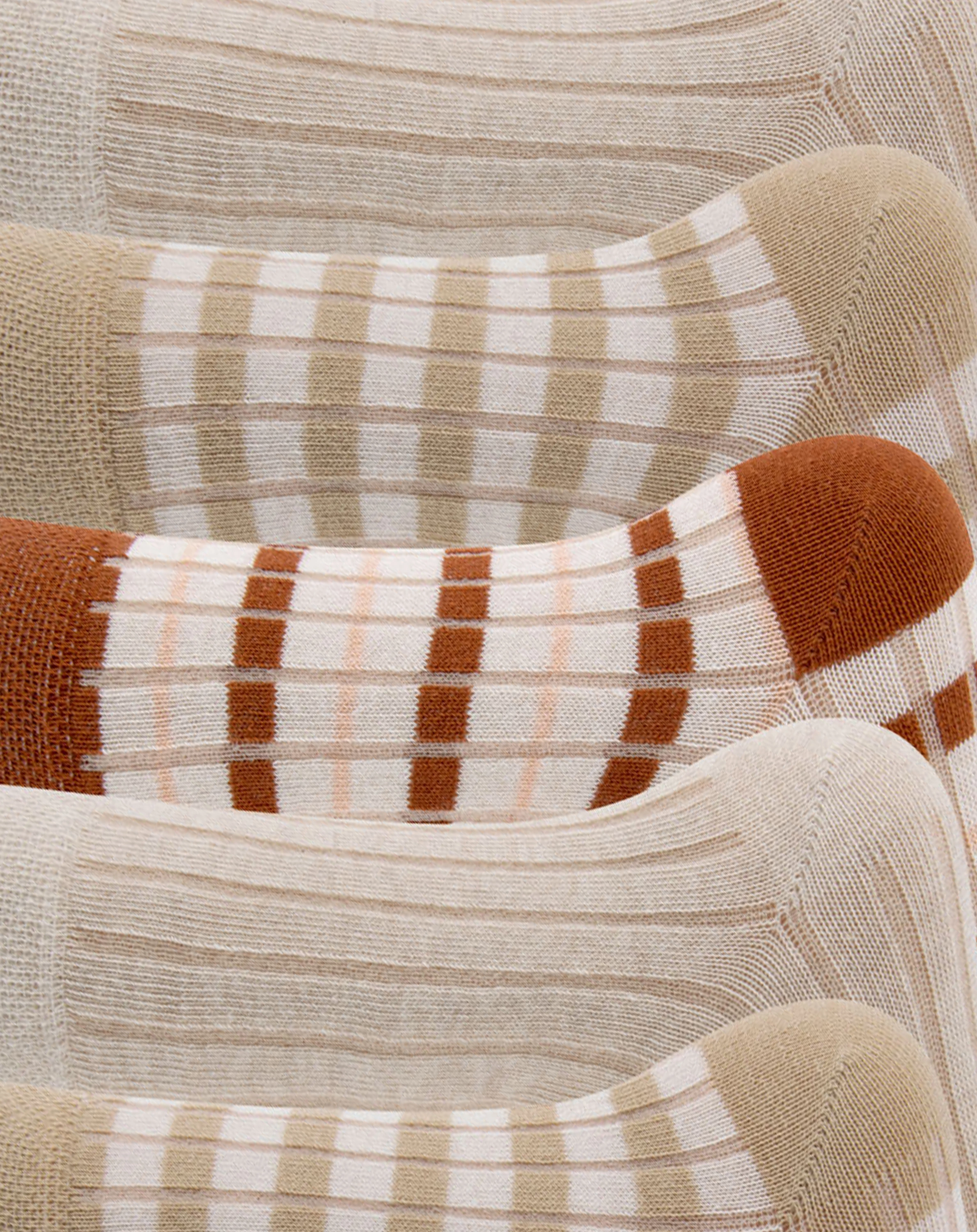 Socken RIPPE & RINGEL 6er-Pack in beige