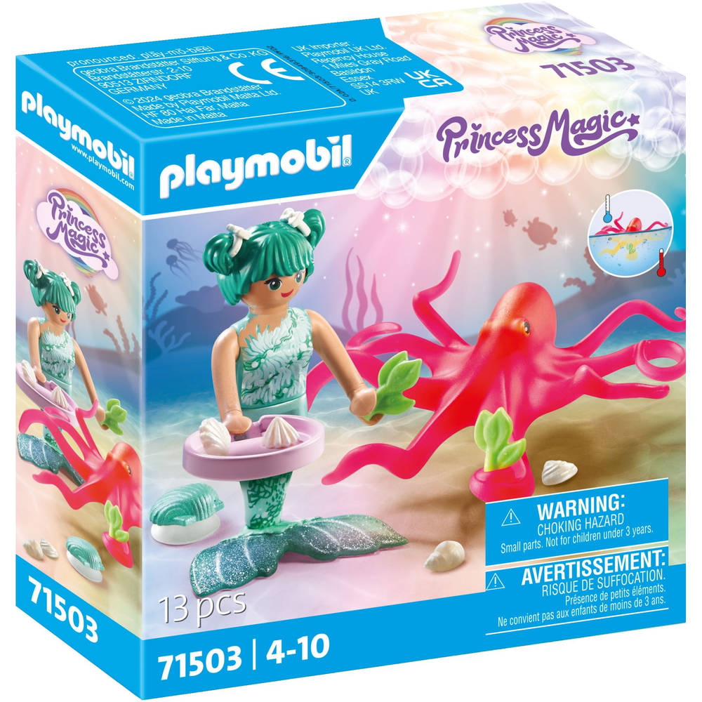 PLAYMOBIL Princess Magic zeemeermin met kleur veranderende octopus 71503