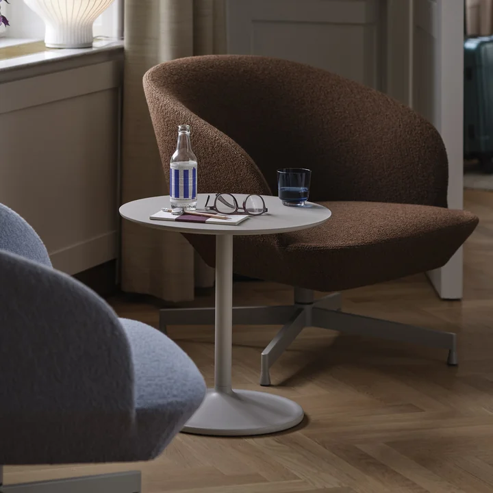 Muuto - Soft Beistelltisch, Ø 41 cm, H 40 cm, grau