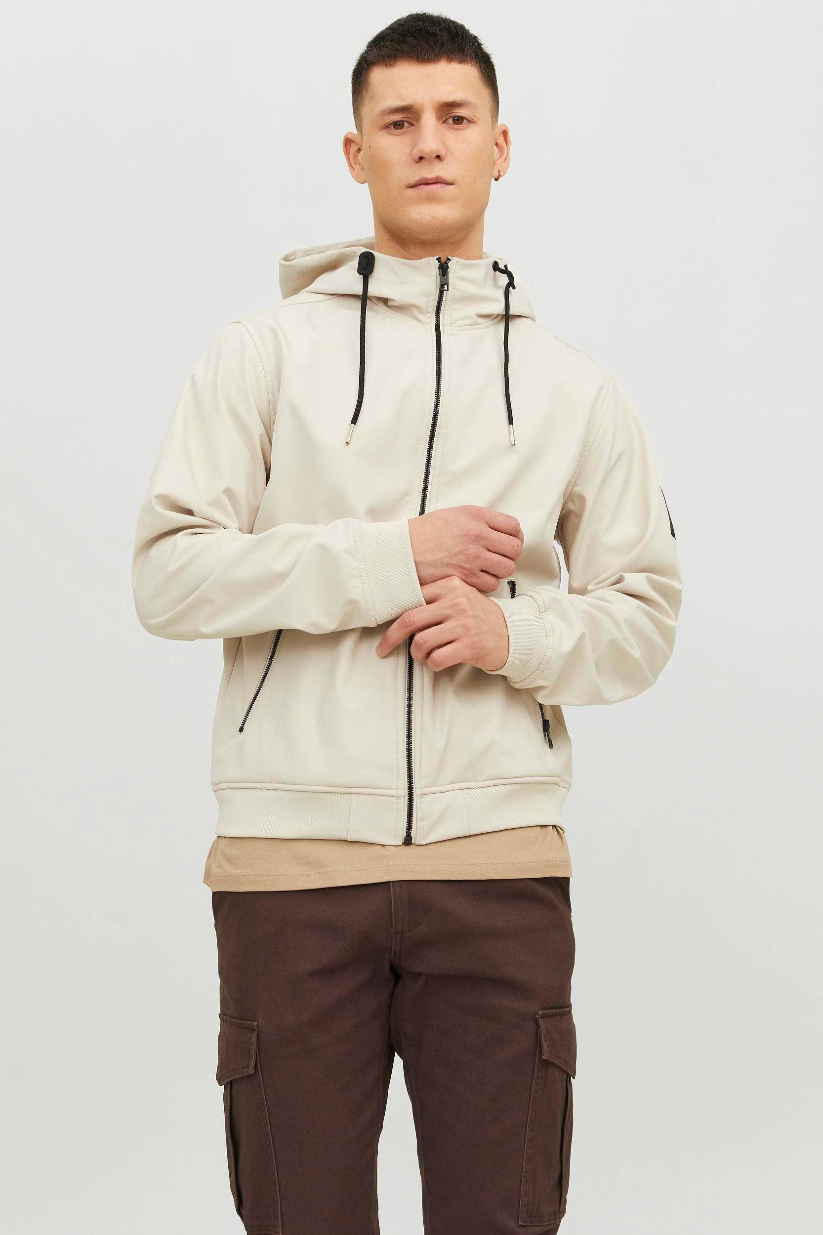 JACK & JONES softshell jas JJEBASIC moonbeam