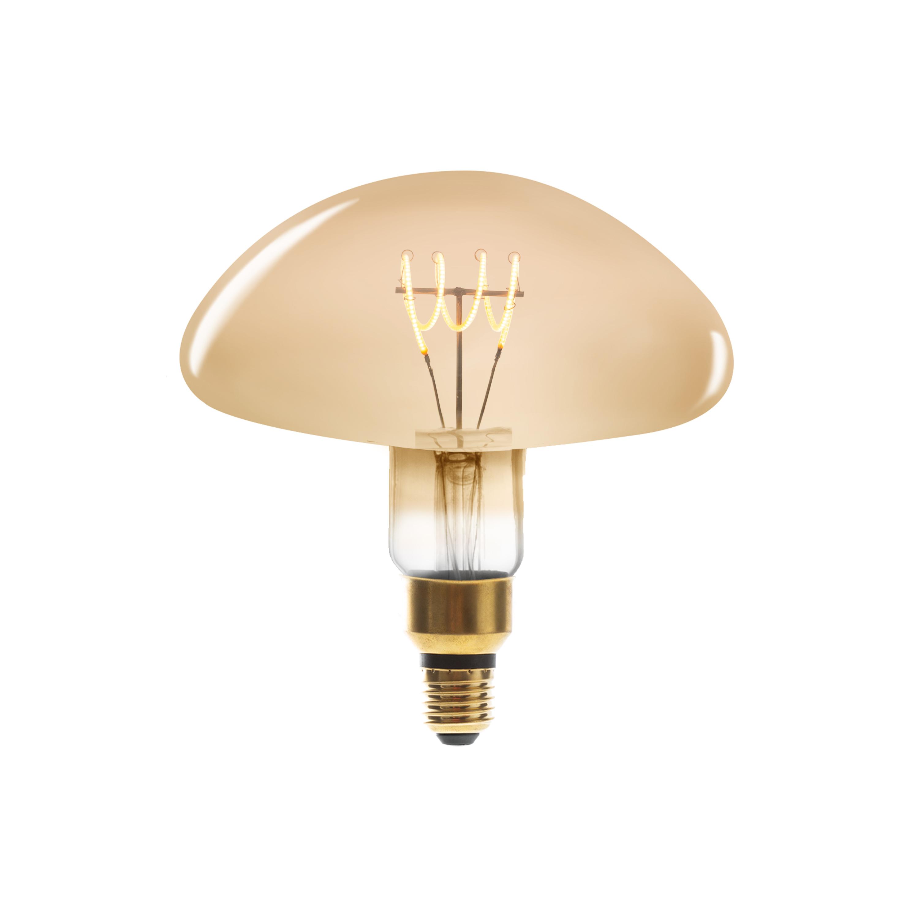 AMPOULE LED CHAMPIGNON AMBREE FILAMENT TORSADE E27