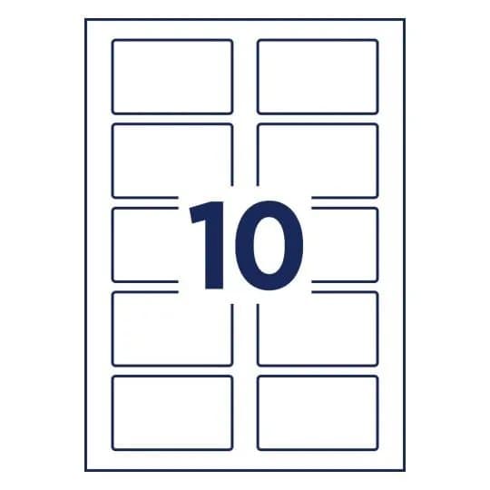 Avery - Selv-adhesiv - hvit - 50 x 80 mm 200 etikett(er) (20 ark x 10) etiketter til navneplater