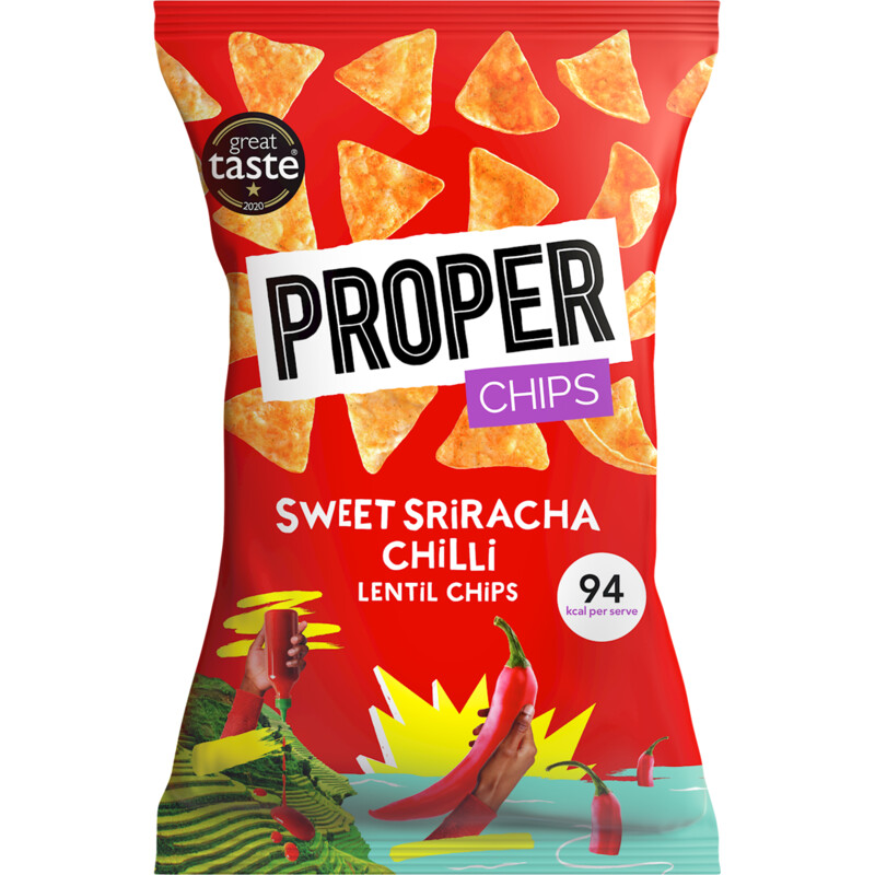 Proper Sweet Sriracha Chilli Lentil Chips