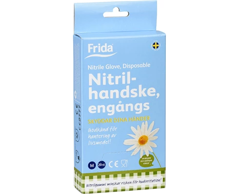 Frida Svart Engångshandske Nitril Medium 20-p