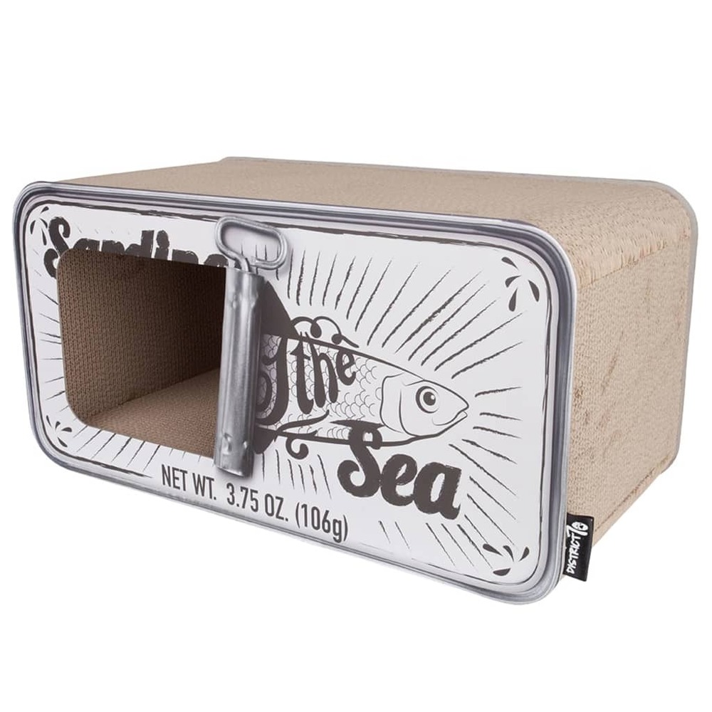 Griffoir/grotte pour chats sardine blanc