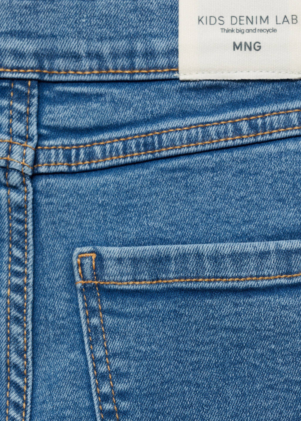 Mango Kids broek medium blue denim