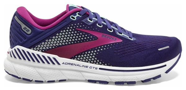 Chaussures de Running Brooks Adrenaline GTS 22 Bleu Rose Femme 38.1/2