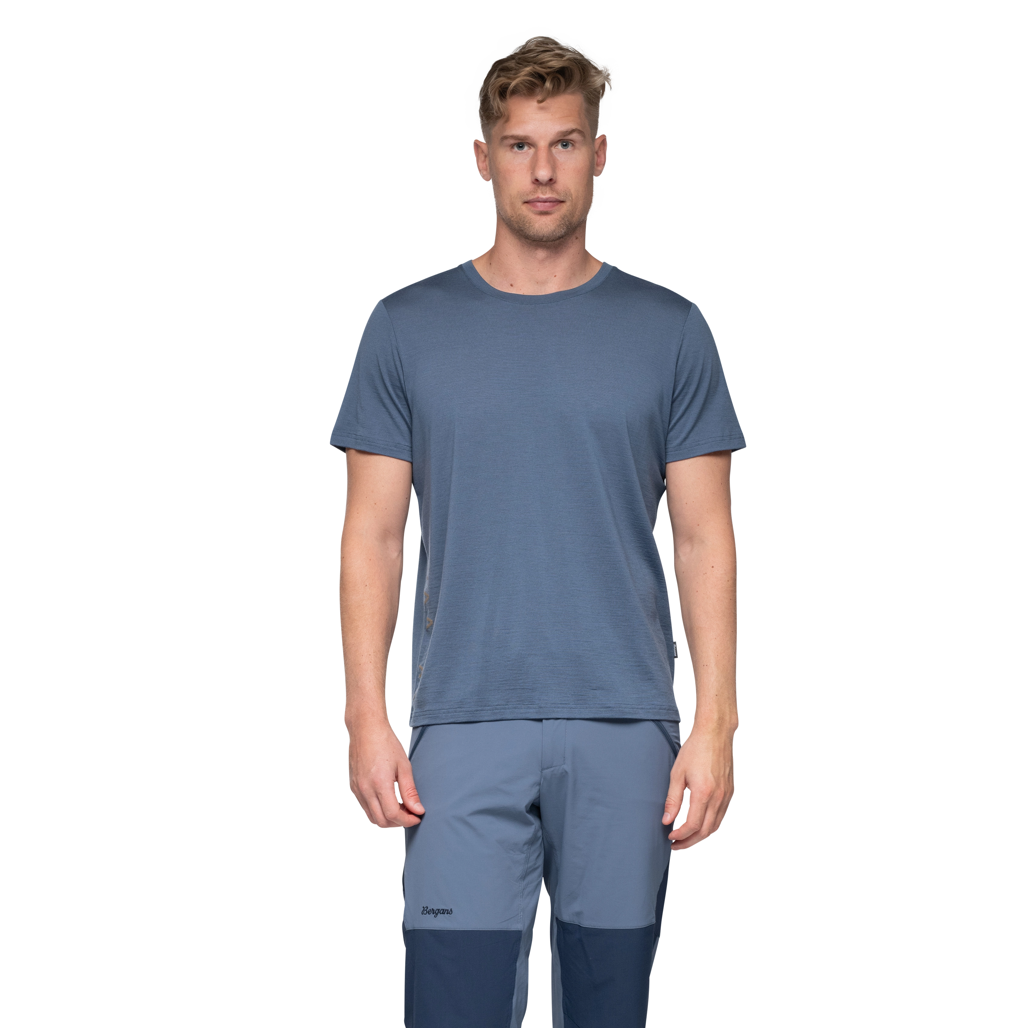 Vaagaa Adventure Merino Tee Men Granite Blue