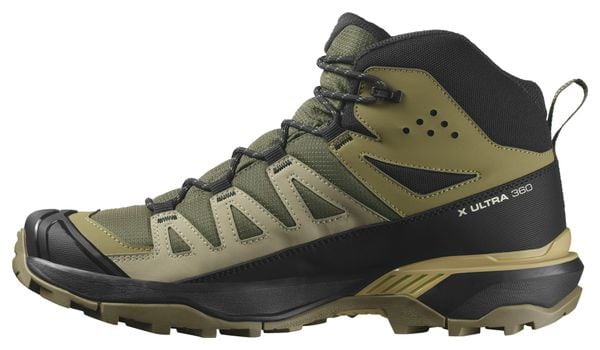 Chaussures de Randonnée Salomon X Ultra 360 Mid GTX Khaki Noir